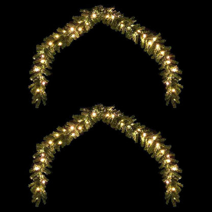 Ghirlanda di Natale con 600 LED 2 pcs Verde PVC