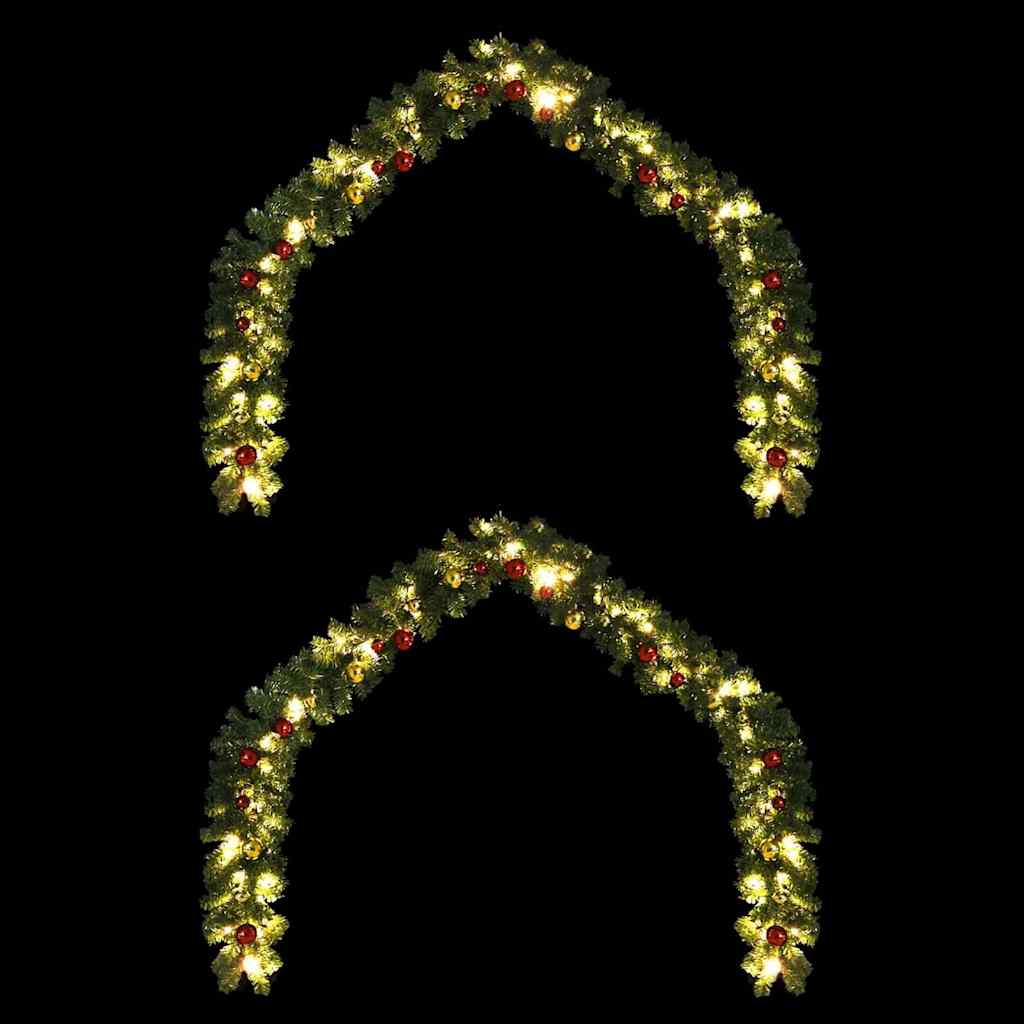 Ghirlanda di Natale con 600 LED 2 pcs Verde PVC