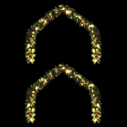 Ghirlanda di Natale con 600 LED 2 pcs Verde PVC