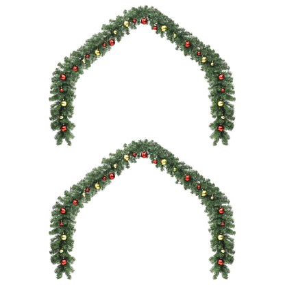 Ghirlanda di Natale con 600 LED 2 pcs Verde PVC