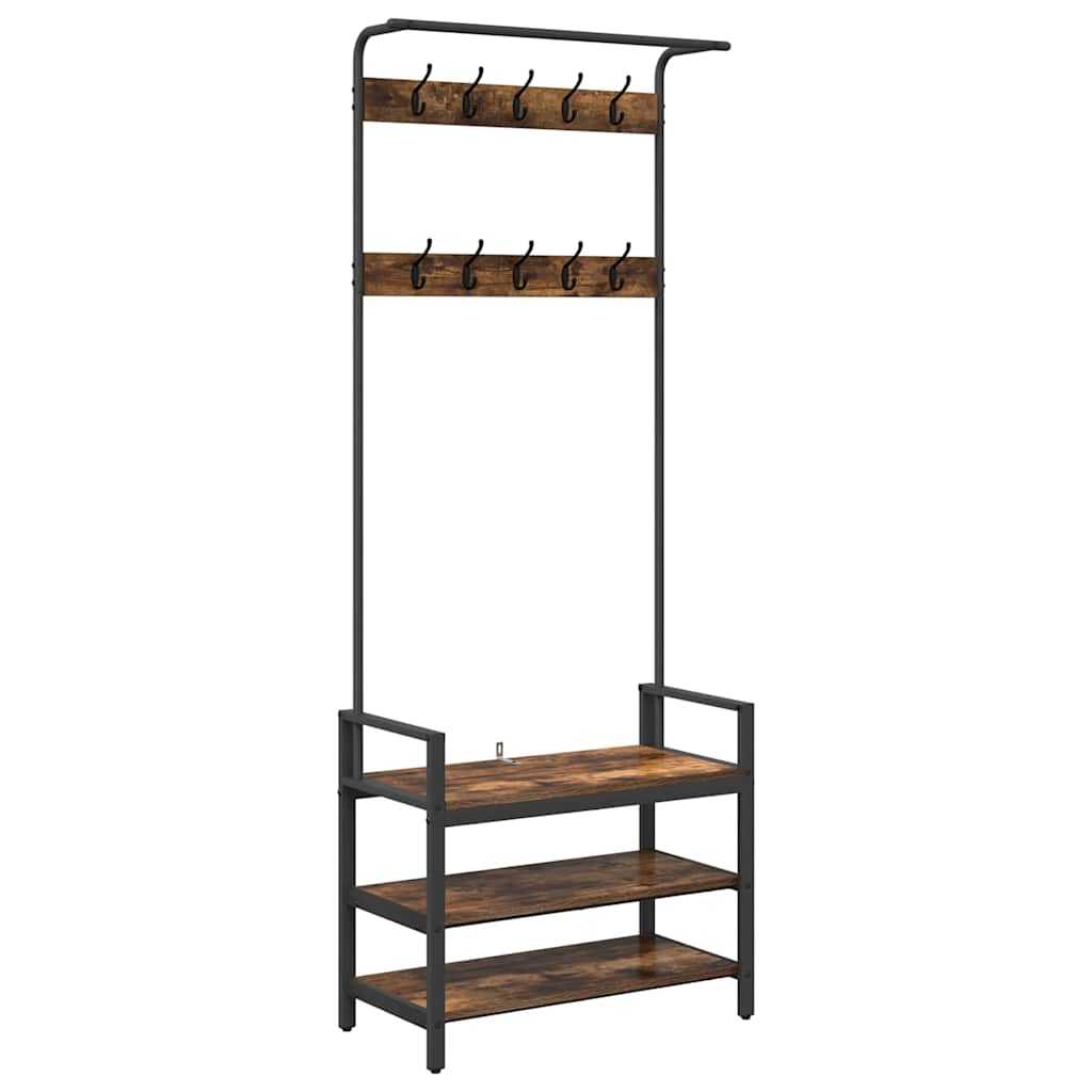 Appendiabiti Rovere fumÃ© 75 x 34 x 184 cm Legno multistrato