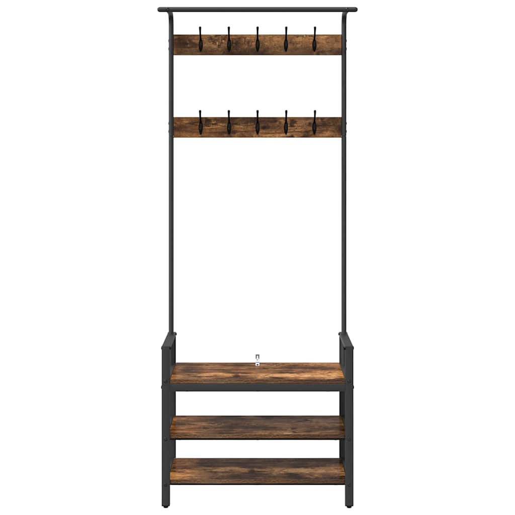 Appendiabiti Rovere fumÃ© 75 x 34 x 184 cm Legno multistrato