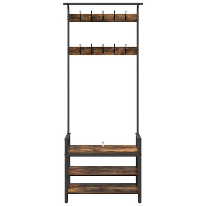 Appendiabiti Rovere fumÃ© 75 x 34 x 184 cm Legno multistrato
