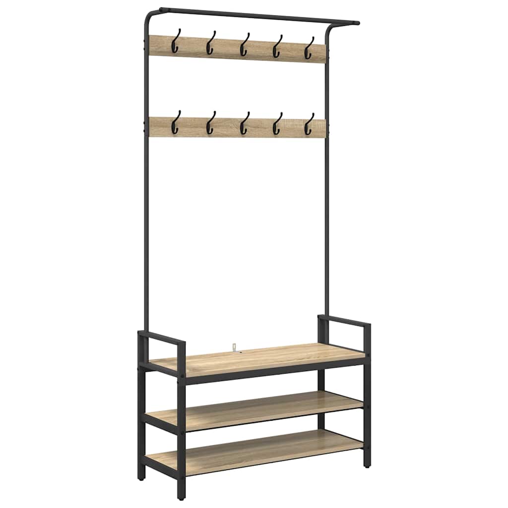 Appendiabiti Rovere Sonoma 95 x 34 x 184 cm Legno multistrato