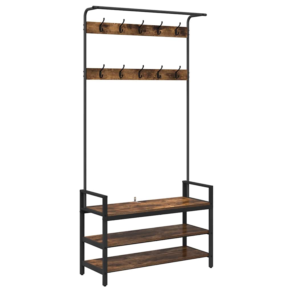 Appendiabiti Rovere fumÃ© 95 x 34 x 184 cm Legno multistrato
