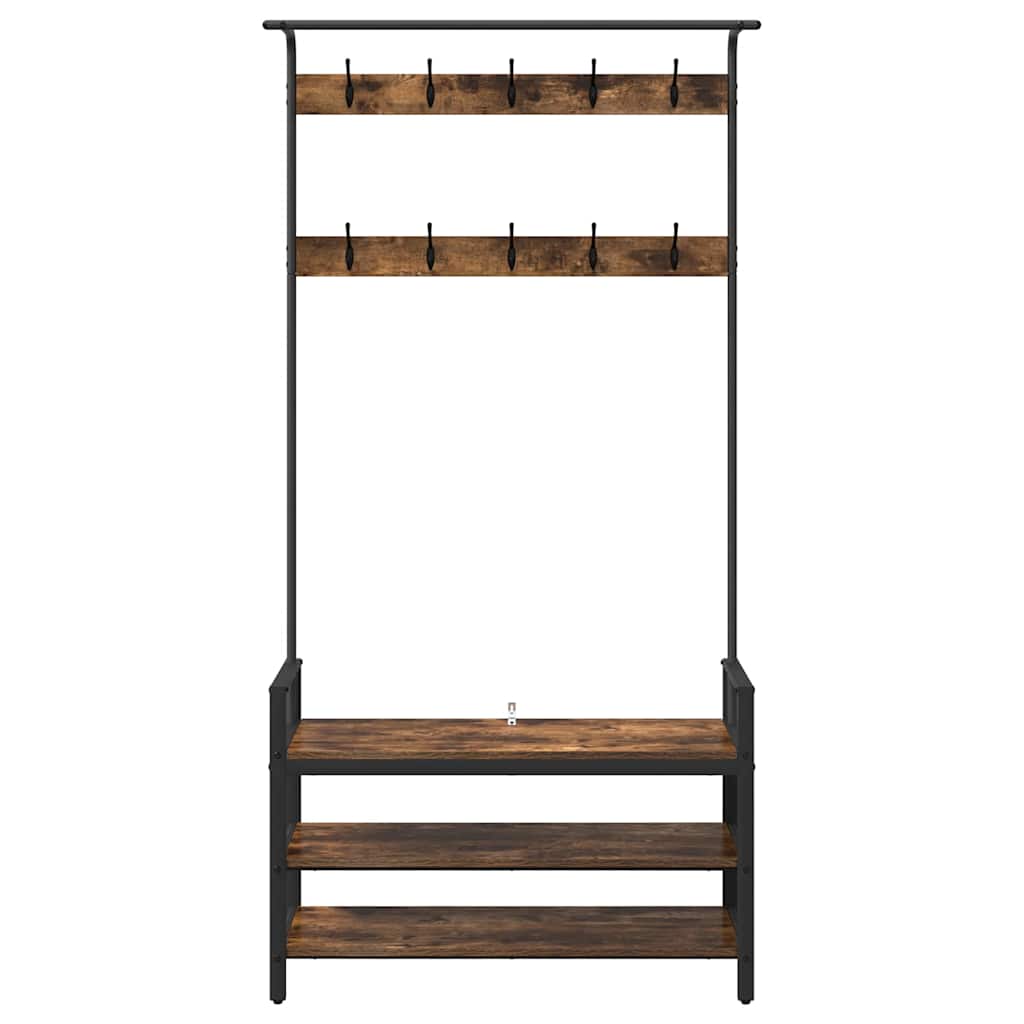 Appendiabiti Rovere fumÃ© 95 x 34 x 184 cm Legno multistrato