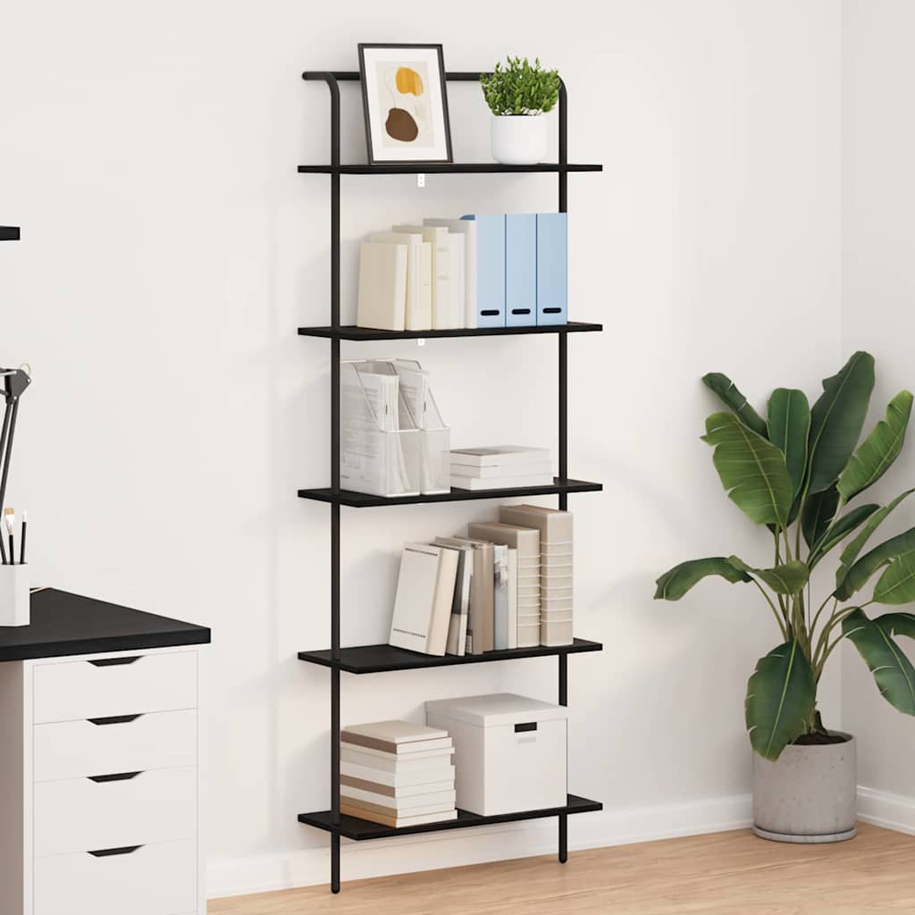 Libreria Rovere Nero 60 x 24 x 168 cm Legno multistrato