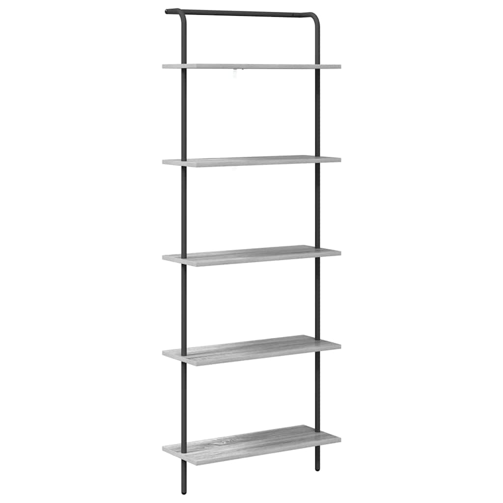 Libreria Grigio Sonoma 60 x 24 x 168 cm Legno multistrato