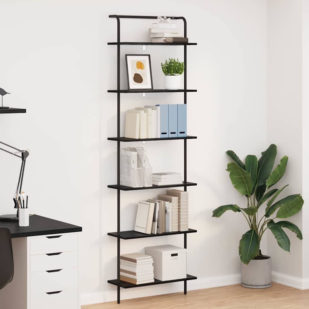Libreria Rovere Nero 60 x 24 x 203 cm Legno multistrato
