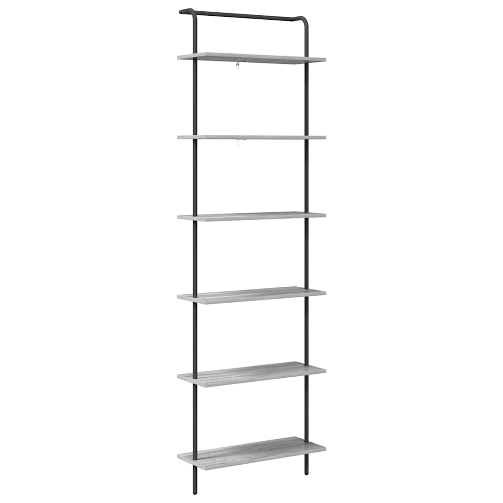 Libreria Grigio Sonoma 60 x 24 x 203 cm Legno multistrato