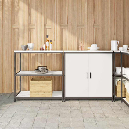 Set di Stoccaggio per Cucina con lo scaffale 2 pcs Bianco