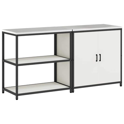 Set di Stoccaggio per Cucina con lo scaffale 2 pcs Bianco