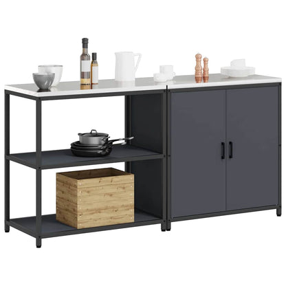 Set di Stoccaggio per Cucina con lo scaffale 2 pcs Antracite