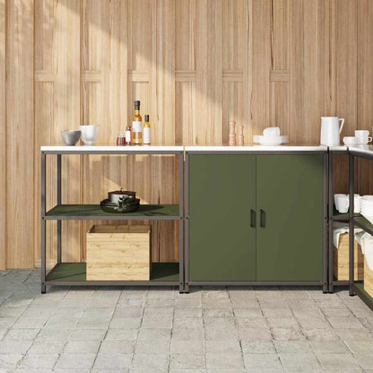 Set di Stoccaggio per Cucina con lo scaffale 2 pcs Verde oliva