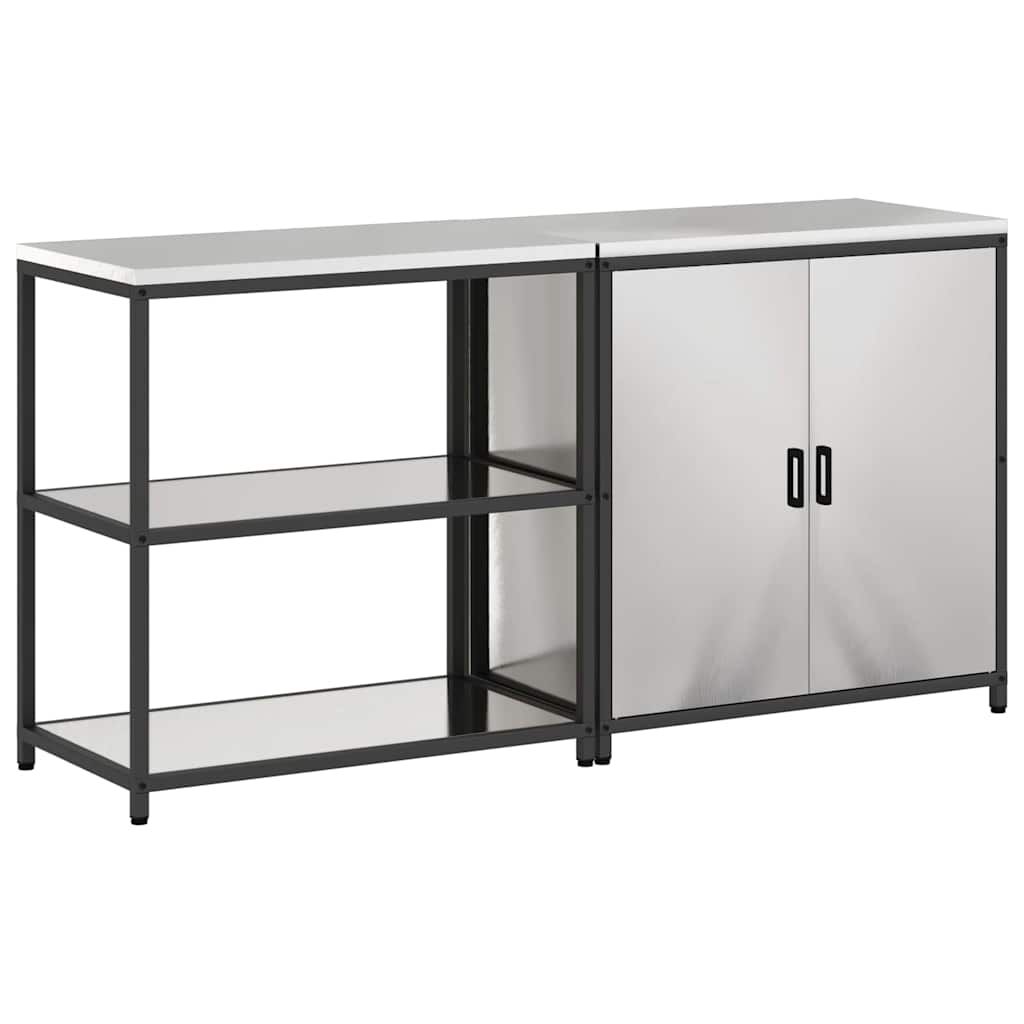 Set di Stoccaggio per Cucina 2 pcs Argento Acciaio inossidabile