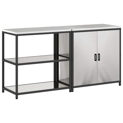 Set di Stoccaggio per Cucina 2 pcs Argento Acciaio inossidabile