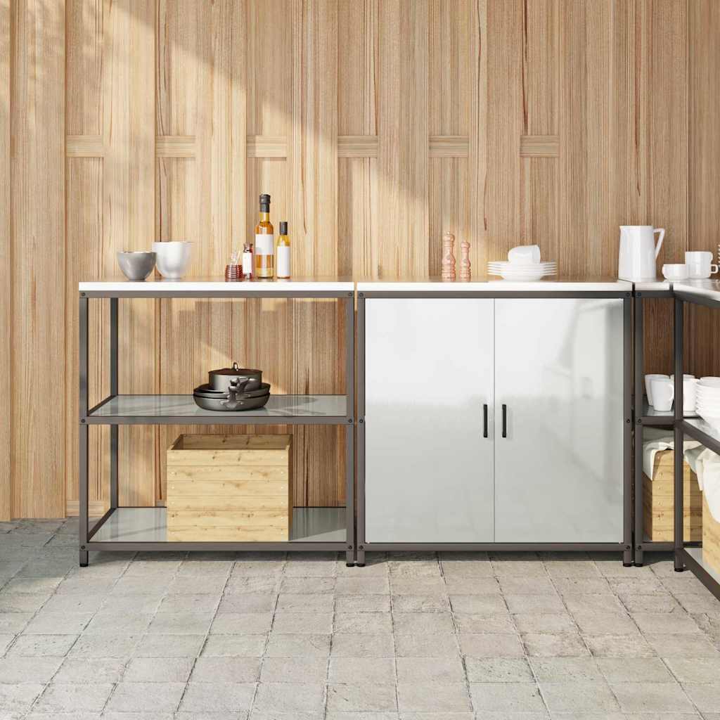 Set di Stoccaggio per Cucina 2 pcs Argento Acciaio zincato