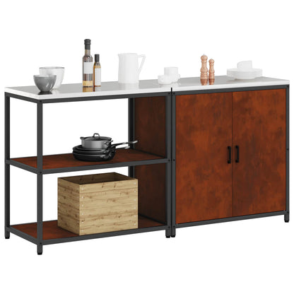 Set di Stoccaggio per Cucina con lo scaffale 2 pcs Ruggine