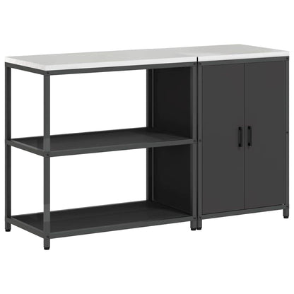 Set di Stoccaggio per Cucina con lo scaffale 2 pcs Nero