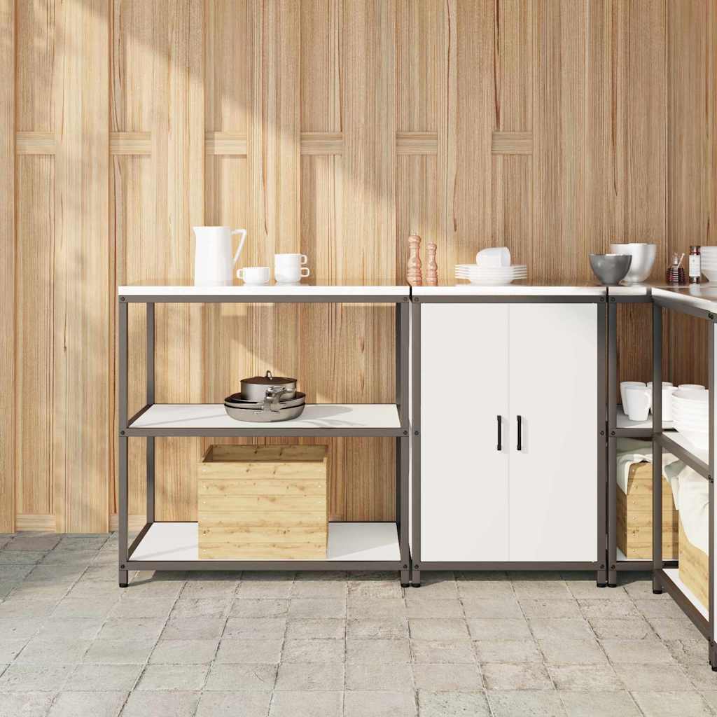 Set di Stoccaggio per Cucina con lo scaffale 2 pcs Bianco