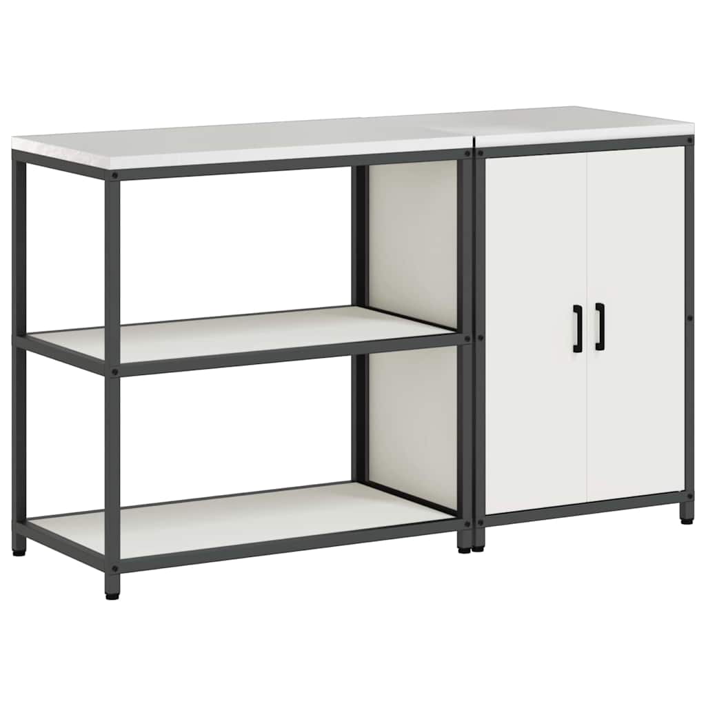 Set di Stoccaggio per Cucina con lo scaffale 2 pcs Bianco