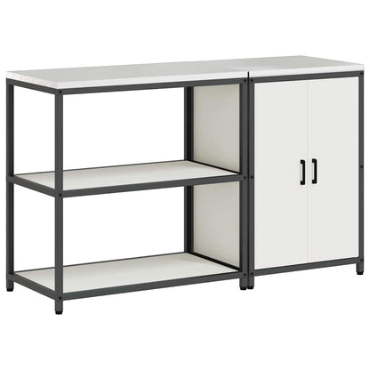 Set di Stoccaggio per Cucina con lo scaffale 2 pcs Bianco
