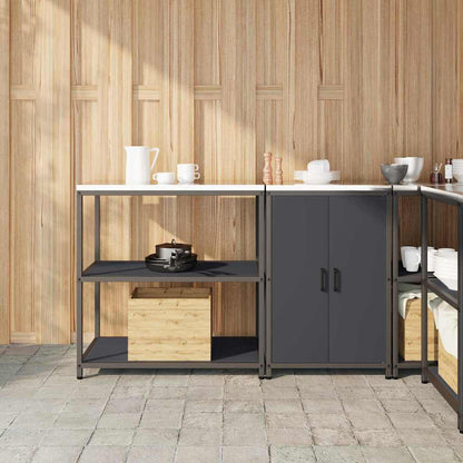 Set di Stoccaggio per Cucina con lo scaffale 2 pcs Antracite