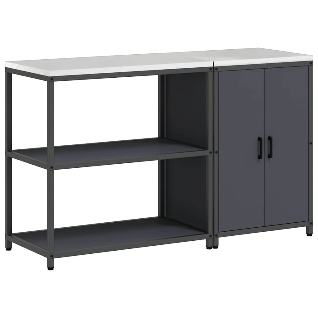 Set di Stoccaggio per Cucina con lo scaffale 2 pcs Antracite