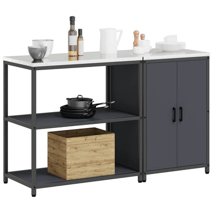 Set di Stoccaggio per Cucina con lo scaffale 2 pcs Antracite