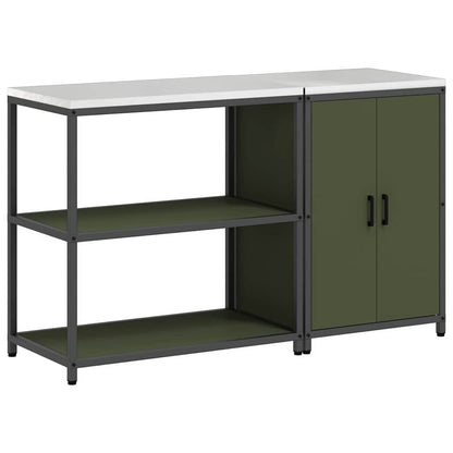 Set di Stoccaggio per Cucina con lo scaffale 2 pcs Verde oliva