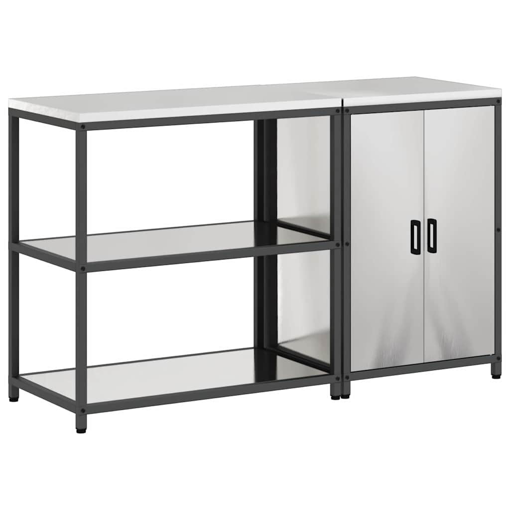 Set di Stoccaggio per Cucina 2 pcs Argento Acciaio inossidabile