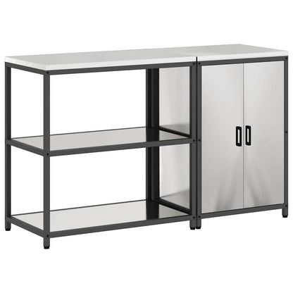 Set di Stoccaggio per Cucina 2 pcs Argento Acciaio inossidabile