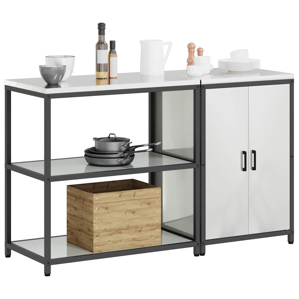 Set di Stoccaggio per Cucina 2 pcs Argento Acciaio zincato