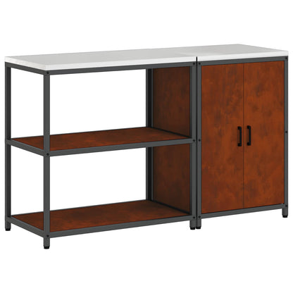 Set di Stoccaggio per Cucina con lo scaffale 2 pcs Ruggine
