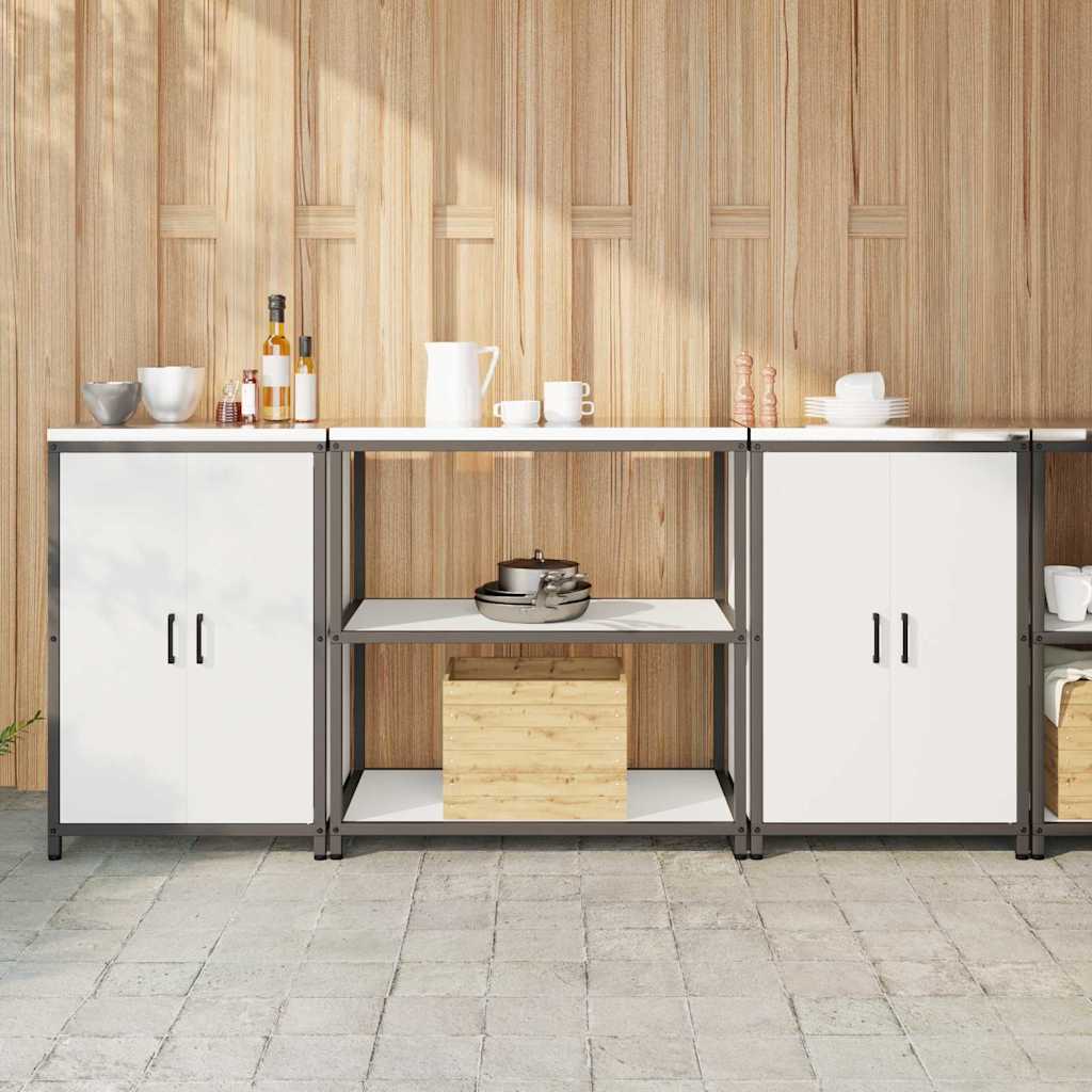 Set di Stoccaggio per Cucina con lo scaffale 3 pcs Bianco