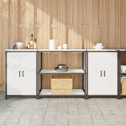 Set di Stoccaggio per Cucina con lo scaffale 3 pcs Bianco