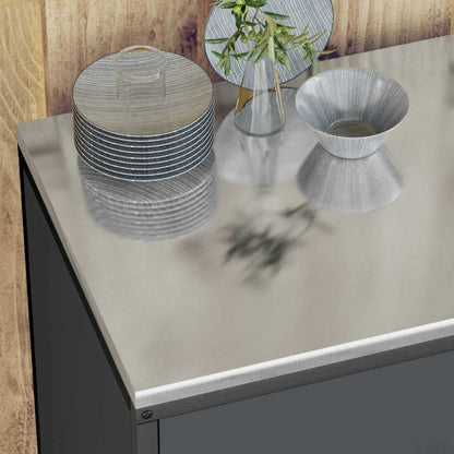 Set di Stoccaggio per Cucina con lo scaffale 3 pcs Antracite