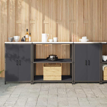 Set di Stoccaggio per Cucina con lo scaffale 3 pcs Antracite