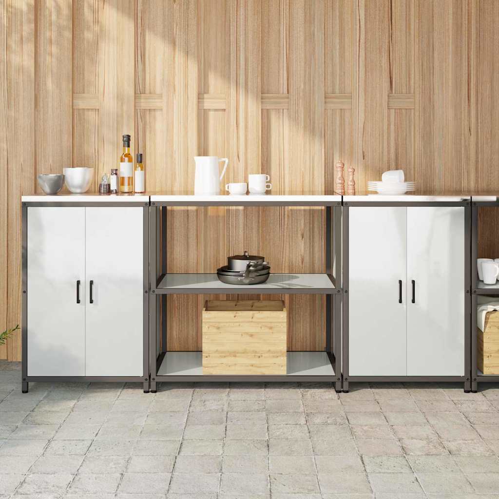 Set di Stoccaggio per Cucina 3 pcs Argento Acciaio zincato