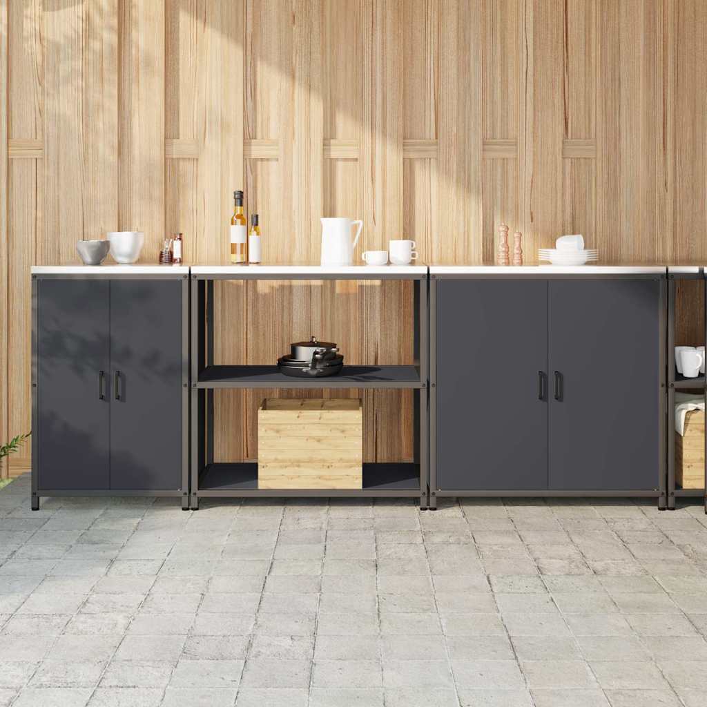 Set di Stoccaggio per Cucina Altro 3 pcs Antracite Acciaio