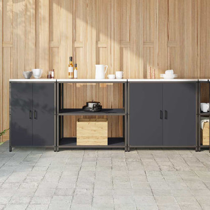 Set di Stoccaggio per Cucina Altro 3 pcs Antracite Acciaio