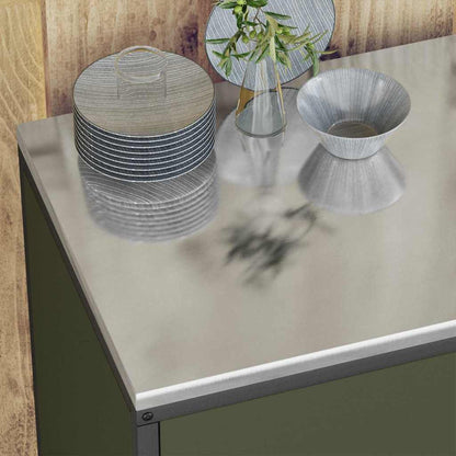 Set di Stoccaggio per Cucina Altro 3 pcs Verde oliva Acciaio