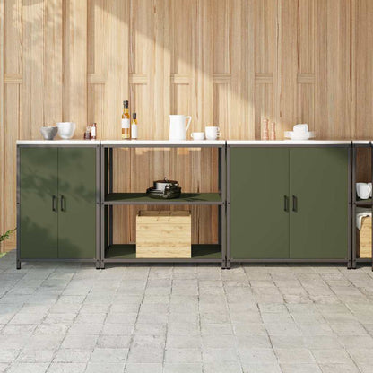 Set di Stoccaggio per Cucina Altro 3 pcs Verde oliva Acciaio
