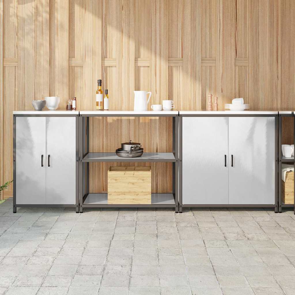 Set di Stoccaggio per Cucina 3 pcs Argento Acciaio inossidabile