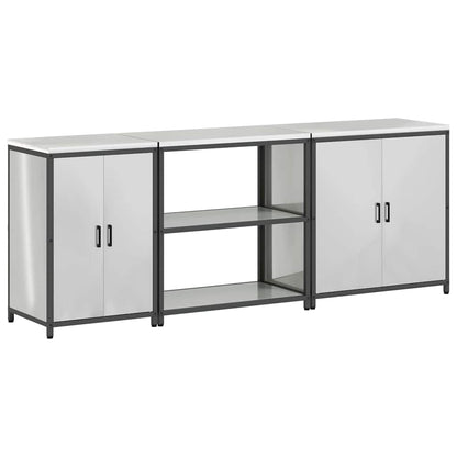 Set di Stoccaggio per Cucina 3 pcs Argento Acciaio zincato