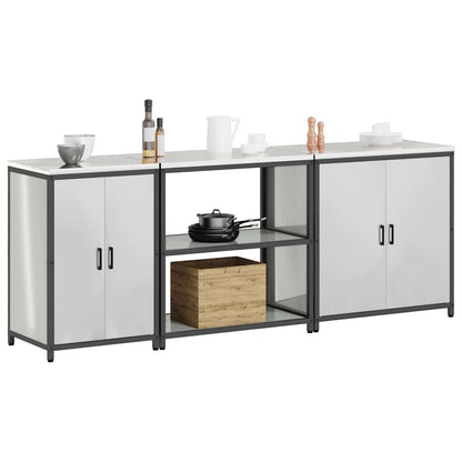 Set di Stoccaggio per Cucina 3 pcs Argento Acciaio zincato