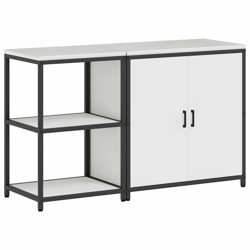 Set di Stoccaggio per Cucina con lo scaffale 2 pcs Bianco