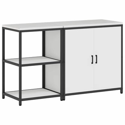 Set di Stoccaggio per Cucina con lo scaffale 2 pcs Bianco