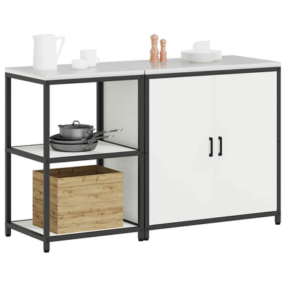 Set di Stoccaggio per Cucina con lo scaffale 2 pcs Bianco