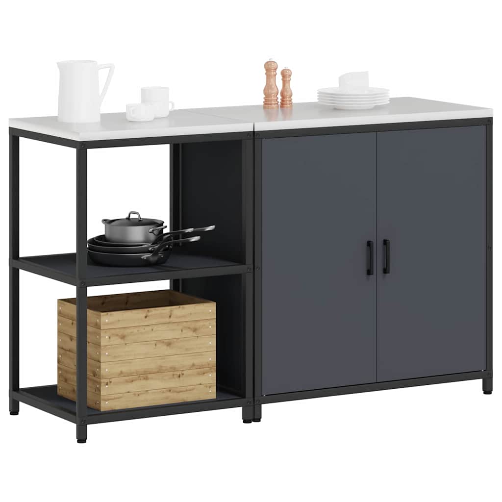 Set di Stoccaggio per Cucina con lo scaffale 2 pcs Antracite